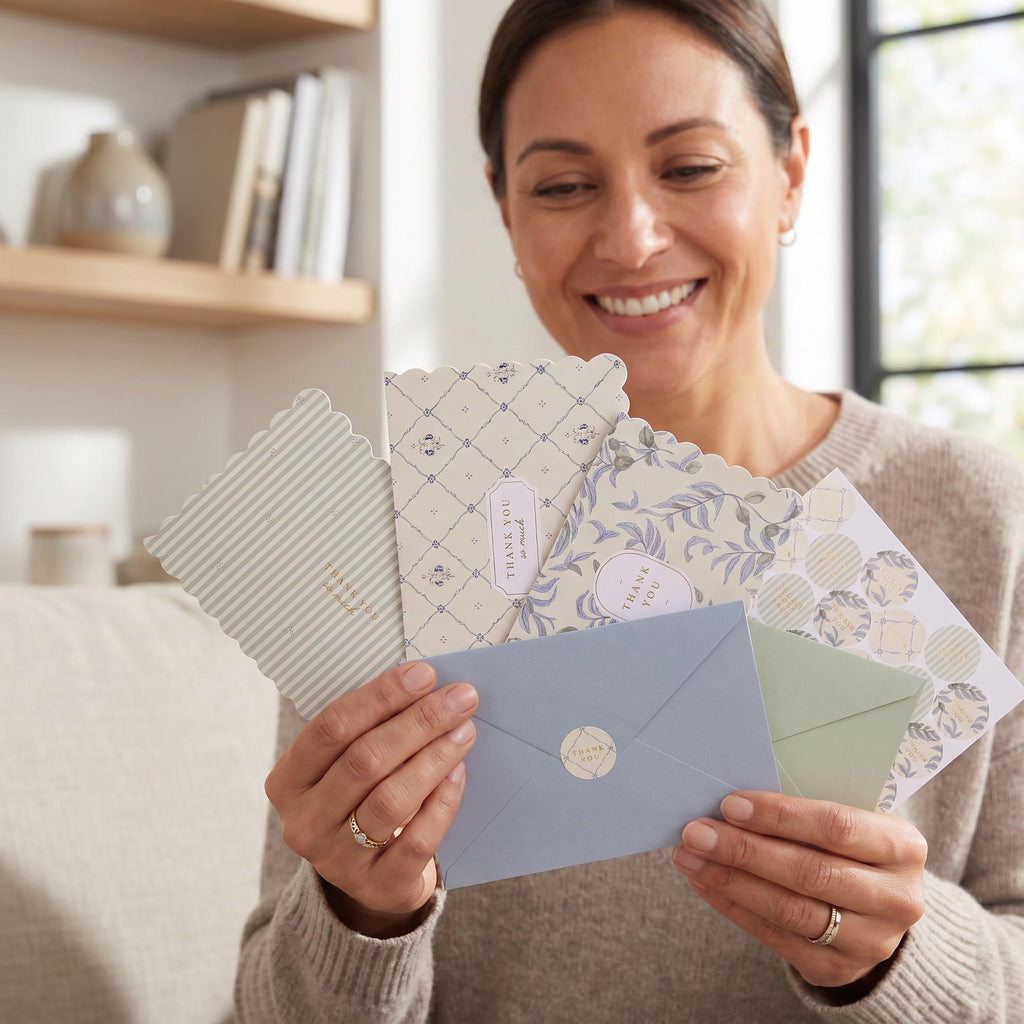 ZICOTO Beautiful Thank You Cards Set of 30 With Envelopes and Cute Stickers