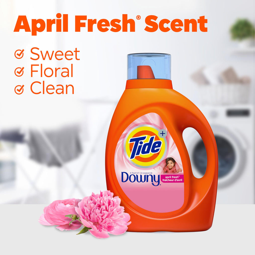 Buy now Tide Plus Boost of Ultra Downy Liquid Laundry Detergent, April Fresh Scent, 84 fl oz, 59 Loads, Laundry Detergent Liquid with Long-Lasting Freshness at indiglob india
