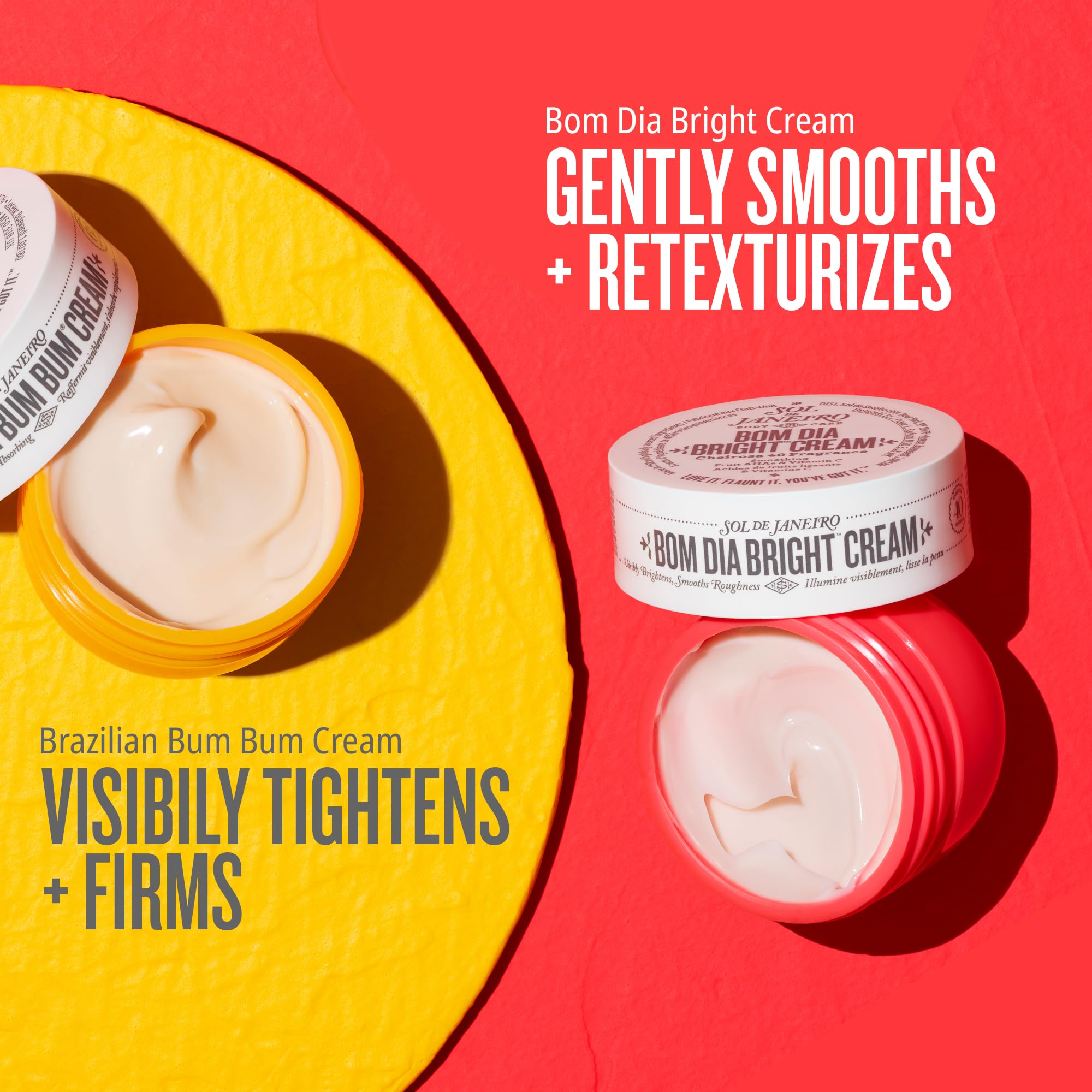 Buy now Sol de Janeiro Mini Body Cream Trial Set - Travel Size Set - Beauty Minis - Brazilian Bum Bum Cream & Bom Dia Bright Cream - 2 Piece Set 25 mL - $24 Value at indiglob india