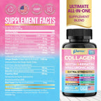 Collagen Peptides Types I, II, III, V & X, Biotin & Keratin, 270 Capsules | With Biotin, Keratin, Hyaluronic Acid, MSM, Zinc, Quercetin, Vitamins A, C, E, Magnesium & Folic Acida