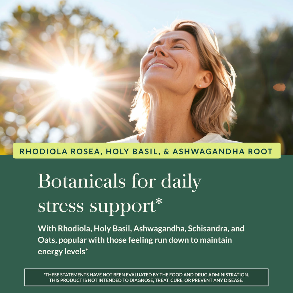 Gaia Herbs Stress Response Supplements, 30 Vegan Capsules, 15 Servings