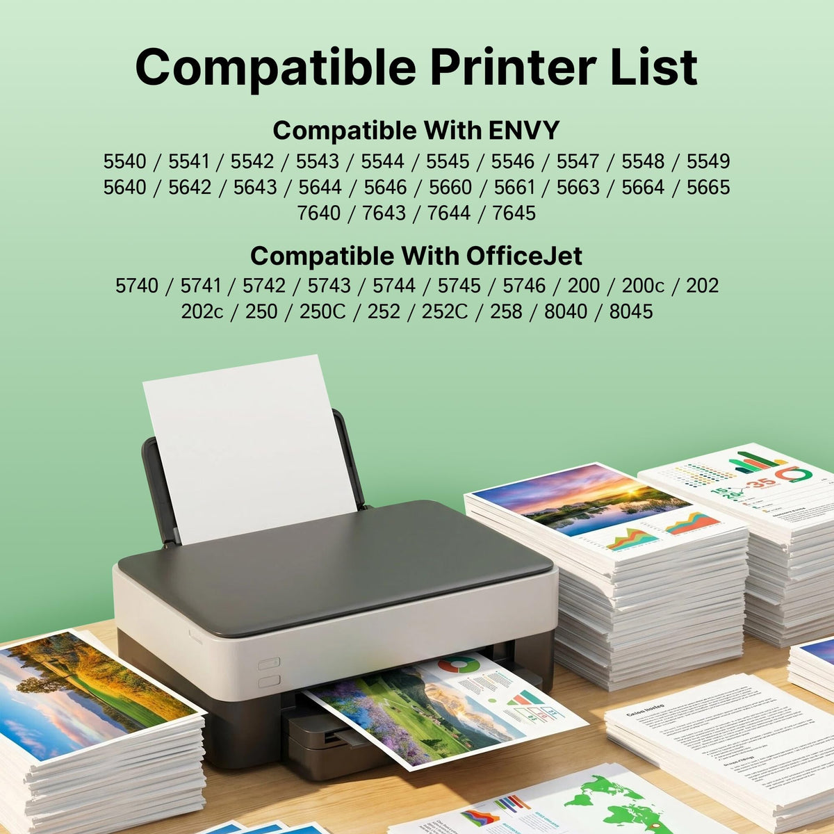 62XL Ink Cartridges Black and Color Replacement for HP Ink 62 HP 62XL