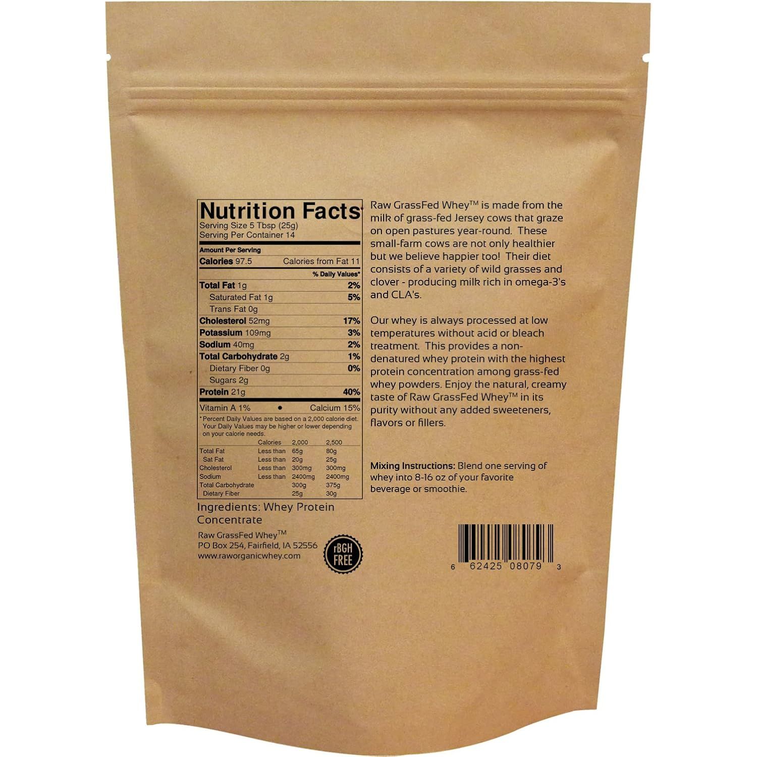 Buy now Raw Grass Fed Whey Protein Powder â€“ Unflavored, Only 1 Ingredient: 100% Pure Grass-Fed Whey from Happy, Healthy Cows â€“ Undenatured, Non-GMO, Hormone-Free, Gluten-Free, Made in USA, 12 OZ at indiglob india