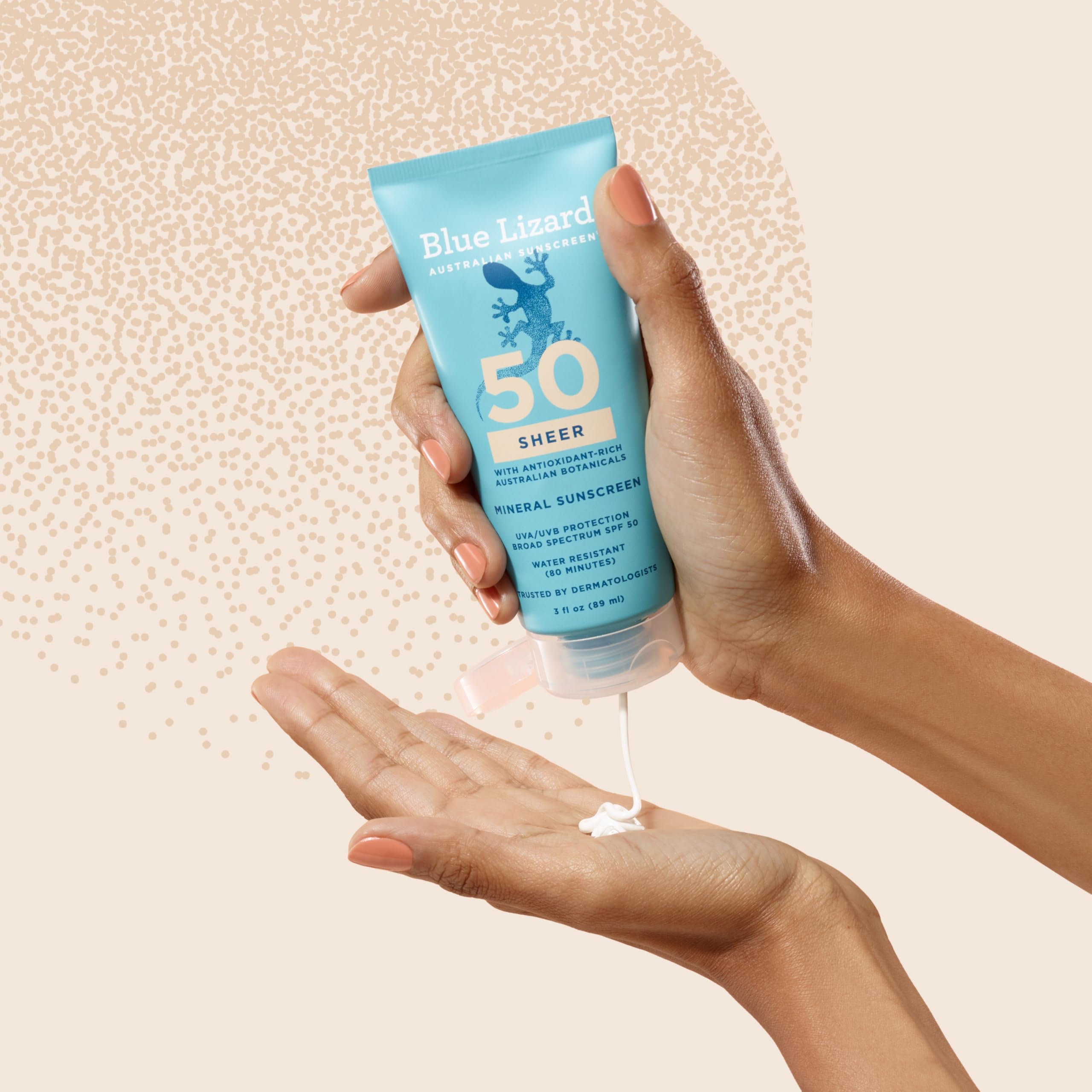 Blue Lizard Sheer Mineral SPF 50 Sunscreen Lotion, Zinc Oxide, 100% Mineral Formula, Nourishes with Australian Desert Lime and Peach, Paraben-Free, Fragrance-Free, 3 fl oz, (Pack of 2)