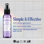 Dr. Bronner's - Organic Hand Sanitizer Spray (Lavender, 2 Ounce, 2-Pack) - Simple and Effective Formula, Cleanses & Sanitizes, No Harsh Chemicals, Moisturizes and Cleans Hands