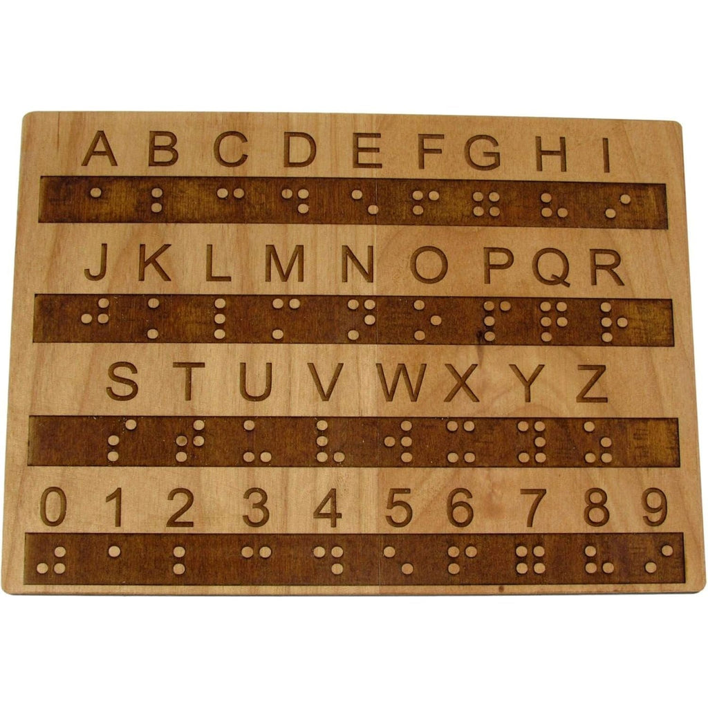 Buy now Creative Escape Rooms Made in USA - Raised Dots Braille Alphabet and Number Wood Board - Learn Braille - Tactile Montessori - Teaching Aid Default at indiglob india