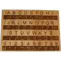 Buy now Creative Escape Rooms Made in USA - Raised Dots Braille Alphabet and Number Wood Board - Learn Braille - Tactile Montessori - Teaching Aid Default at indiglob india