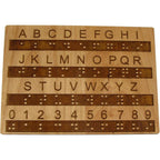 Buy now Creative Escape Rooms Made in USA - Raised Dots Braille Alphabet and Number Wood Board - Learn Braille - Tactile Montessori - Teaching Aid Default at indiglob india