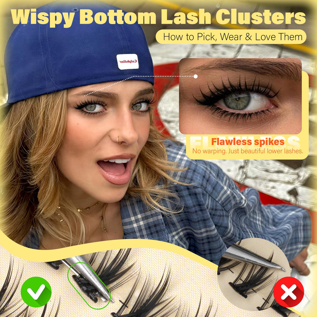 Discover the Calphdiar Bottom Lash Clusters for a flawless, natural look. Original packaging, perfect for enhancing your eyes!