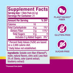 Metamucil Fiber Supplement, Clear Mixing Fiber Powder Stick Packs, Mixed Berry Flavor, On the go, Plant Based Prebiotic Fiber Supplement Blend for Daily Digestive Health, 21 Stick Packs