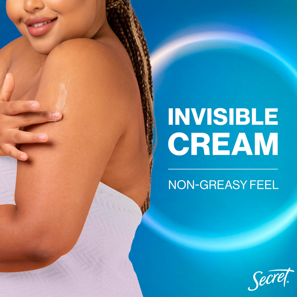 Secret Whole Body Deodorant Cream for Women, Travel Size, Peach & Vanilla Blossom Scent, Aluminum Free Deodorant, 72 HR Odor Protection, 0.8 oz (Pack of 2)