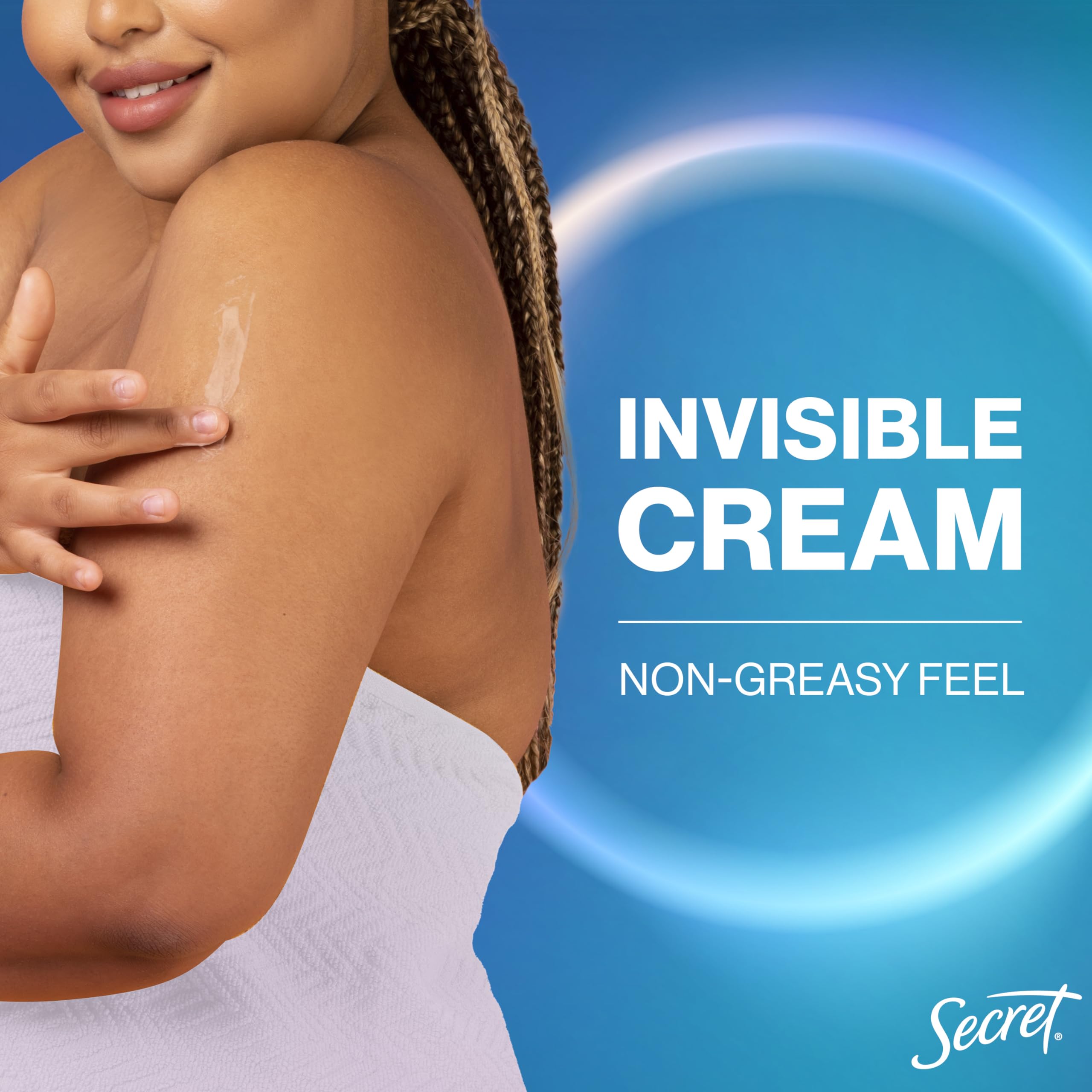Secret Whole Body Deodorant Cream for Women, Travel Size, Peach & Vanilla Blossom Scent, Aluminum Free Deodorant, 72 HR Odor Protection, 0.8 oz (Pack of 2)