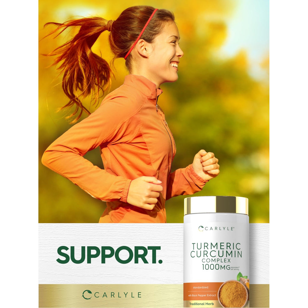 Carlyle Turmeric Curcumin with Black Pepper | 180 Capsules | Turmeric Complex Supplement | Non-GMO, Gluten Free
