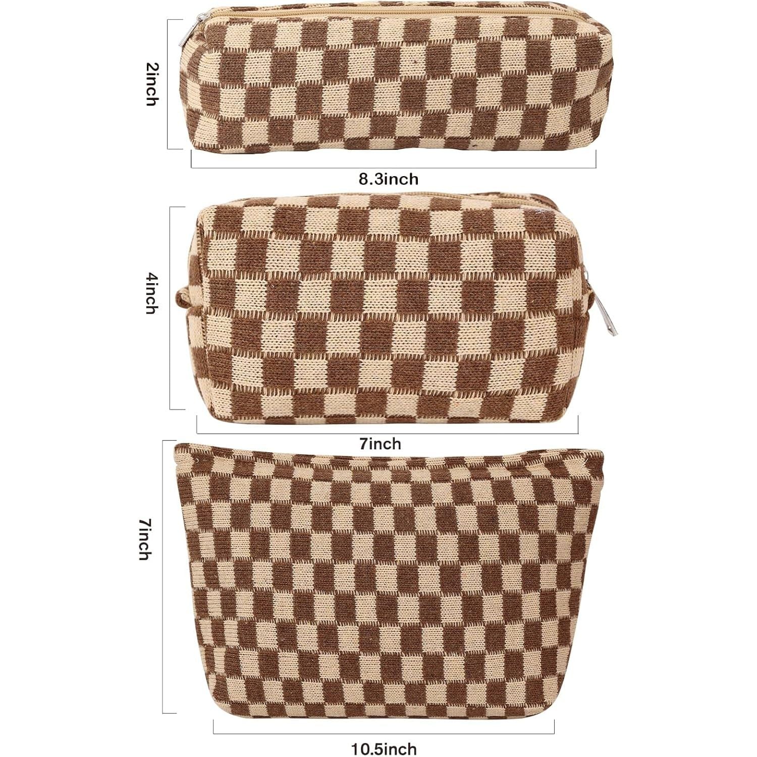 Buy now LYDZTION Makeup Bag Cosmetic Bag for Women,1Pcs Large Capacity Makeup Bags and 1Pcs Pencil Case Makeup Brushes Storage Bag Travel Toiletry Bag Organizer at indiglob india