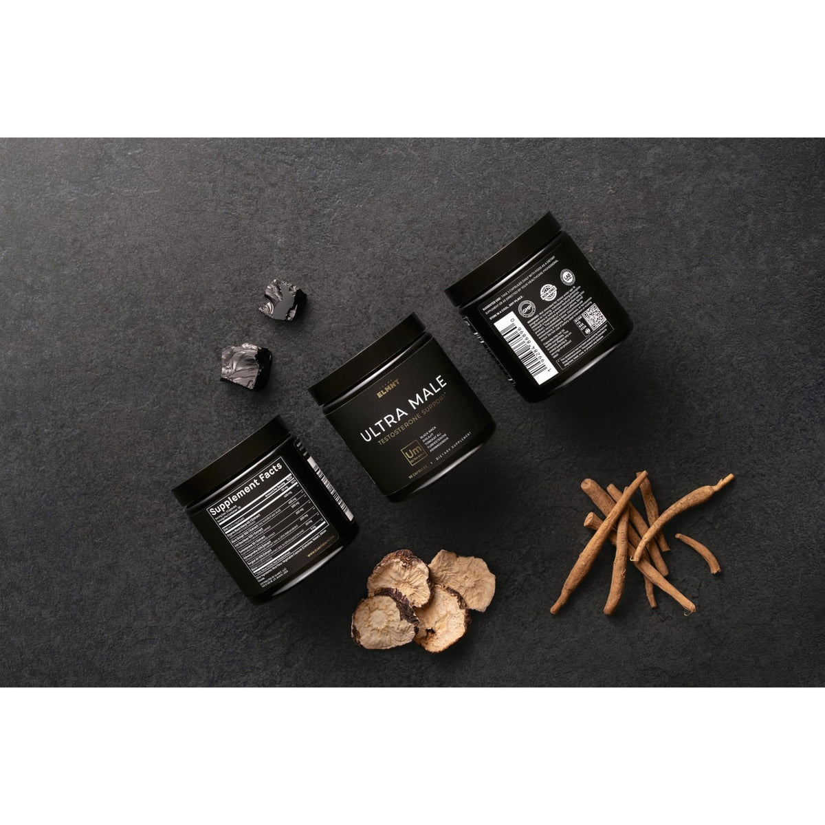 ULTRA MALE® Premium Testosterone Booster for Men Male Enhancing Supplement 100:1 Shilajit, 40:1 Black Maca, Ashwagandha 25%, Tongkat Ali 10% High Strength Testosterone Supplement for Men Health Libido