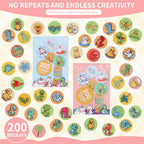 Sticker Refills Compatible with Melissa and Doug, Sticker Wow Stamp Refill, Arts and Crafts Refill Stickers, 2-Pack (Favorite Things, Pets Pack 1) - 200 Stickers Each(400 Total) for Any Stamper
