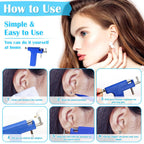 Ear Piercing Gun with Piercing Tools Kit, Professional Ear Nose Piercing Gun Machine with Stainless Steel Piercing Studs, Crystal Earrings Set for At Home Salon Earlobe Cartilage Helix Tragus Piercing