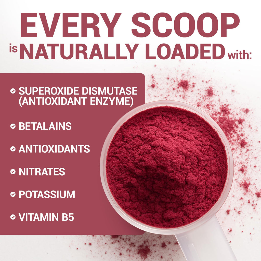 Dr. Berg Raw Organic Beet Powder from Real Earth-Grown Beets – USDA Certified Organic Beet Root Powder to Support Nitric Oxide Levels, Energy, Blood Flow, & Heart Health* – 30 Servings