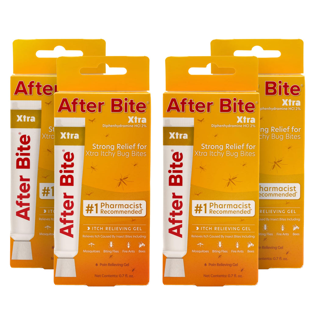 After Bite Xtra Bug Bite Itch Relief, Diphenhydramine HCl Gel Formula, 4Pk