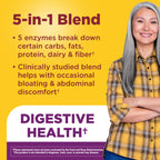 Nature Made Digestive Enzymes 5-in-1 Blend, 90 Chewable Tablets | Digestive Health Support, Helps with Occasional Bloating and Abdominal Discomfort, Peppermint Flavor, 30 Day Supply