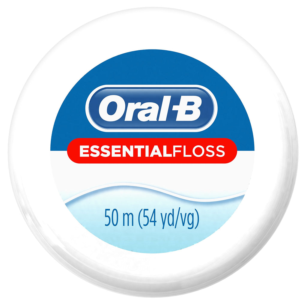 Buy now Oral-B Essential Floss, Waxed, Unflavored, 54 Yards (50 meters) - Pack of 2 at indiglob india