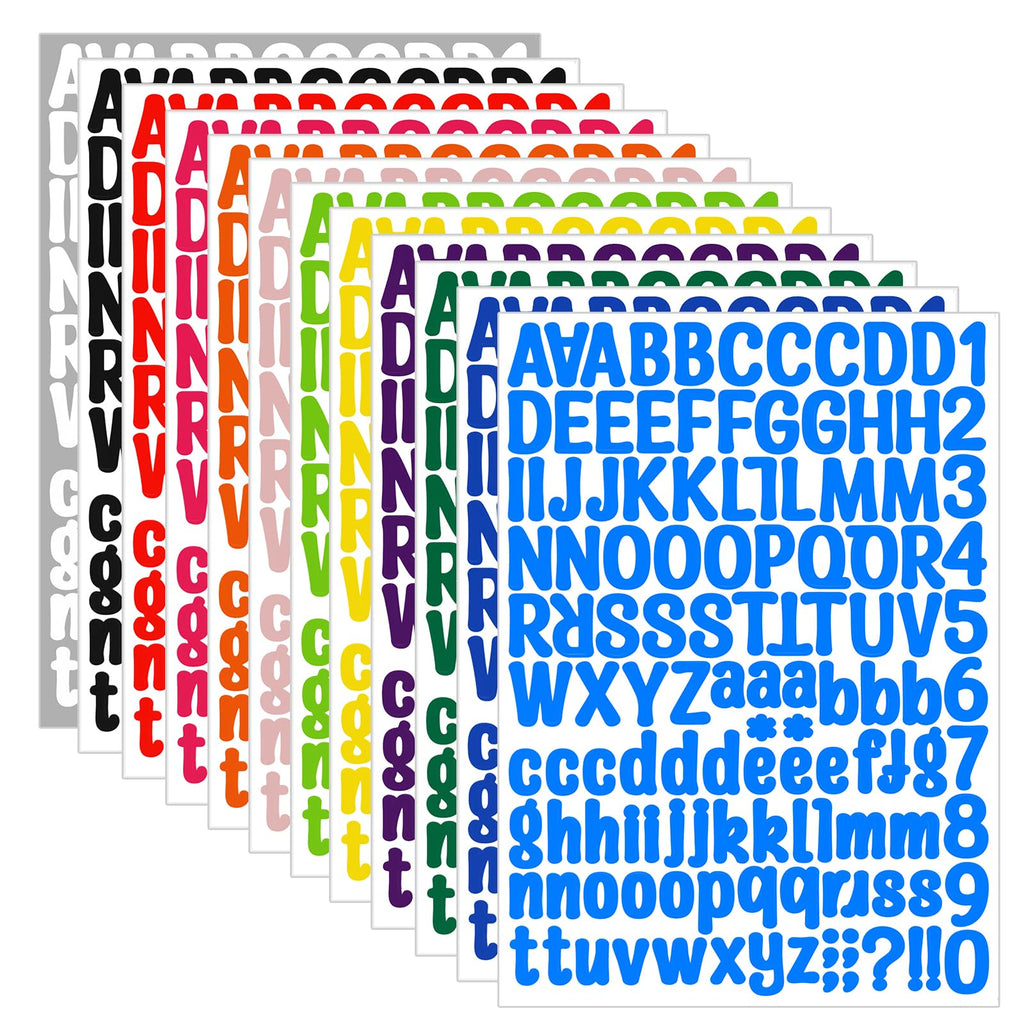 Kattykitty 1512 Letter Stickers, 12 Sheets 1 Inch Alphabet Sticker