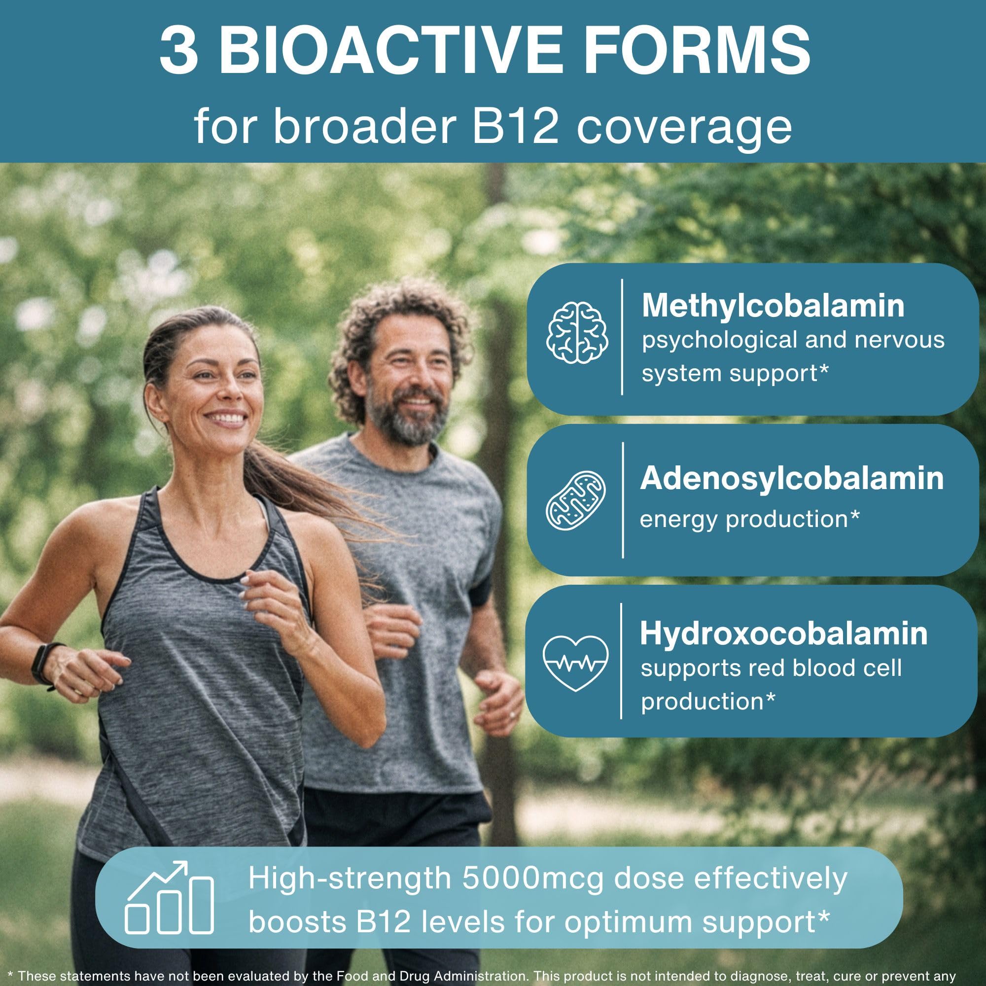 Igennus Super Vitamin B12 Complex 5000mcg Sublingual Spray, 45 Servings | Methylated, three bioactive forms; methylcobalamin, adenosylcobalamin & hydroxocobalamin, high-strength liquid spray, vegan
