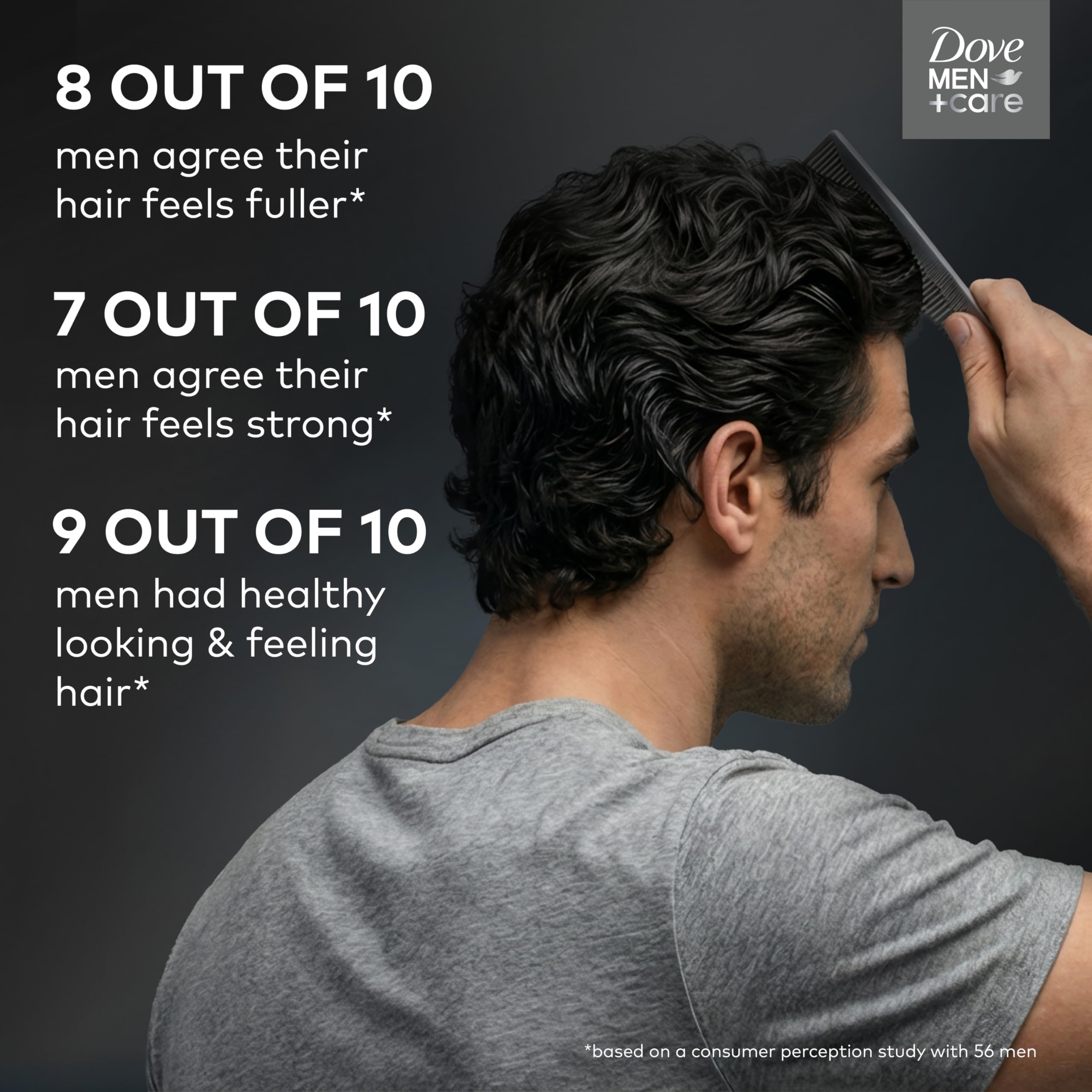 DOVE MEN + CARE Shampoo 1 count Thick & Strong, Builds Hair Strength, with Calcium 28 Fl oz