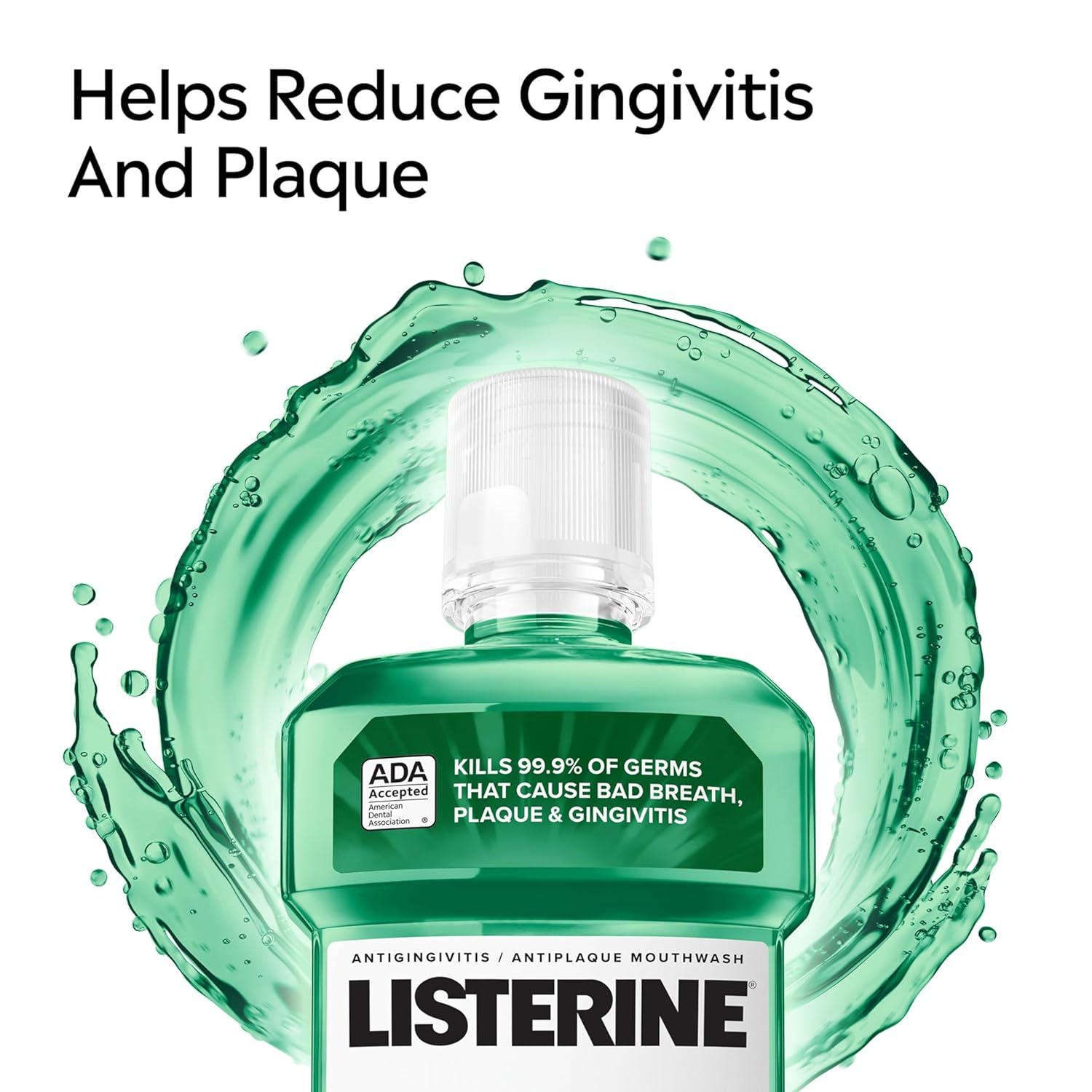 Buy now Listerine Freshburst Antiseptic Mouthwash for Bad Breath, Kills 99% of Germs That Cause Bad Breath & Fight Plaque & Gingivitis, ADA Accepted Mouthwash, Spearmint, 1 L at indiglob india