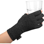 Buy now DISUPPO Arthritis Compression Gloves Relieve Pain from Rheumatoid, RSI,Carpal Tunnel, Hand Gloves Fingerless for Computer Typing and Dailywork, Support for Hands and Joints (L, Black) at indiglob india