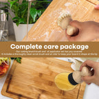 DEBETOOL Cutting Board Oil Applicator & Sisal Scrub Brush Set