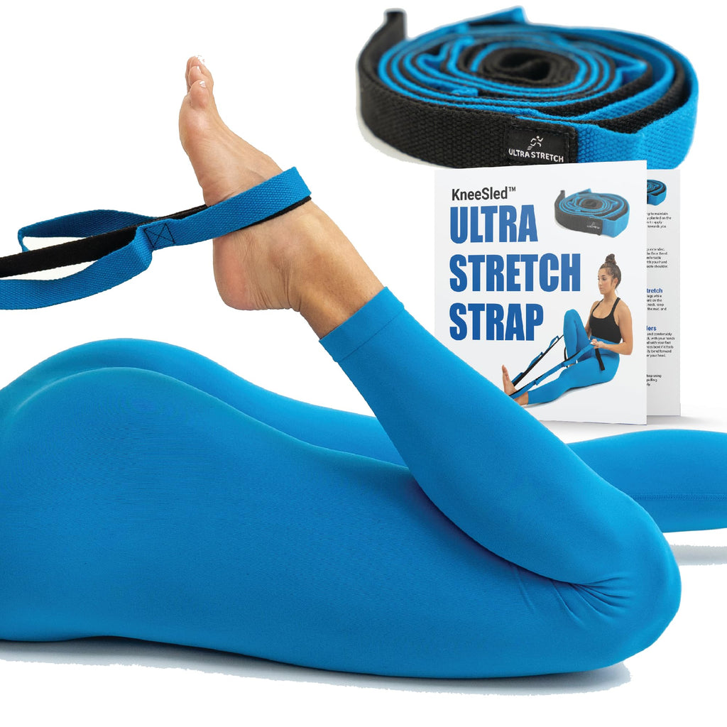 KneeSled Ultra Stretch Strap with 10 Loops, Physical Therapy Strap for Hamstring, Leg & Foot Stretching, Stretch Out Straps for PT, Yoga & Exercise Recovery