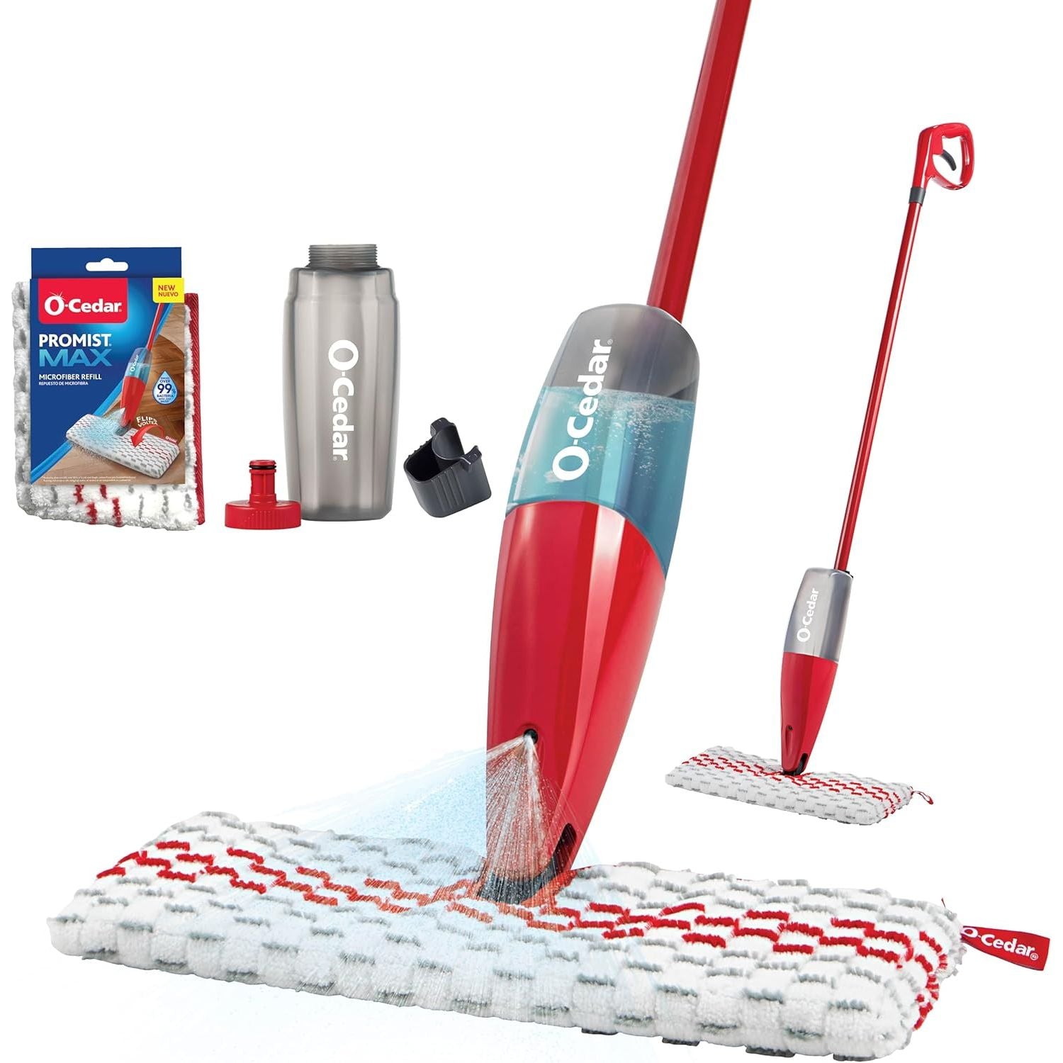 Buy now O-Cedar ProMist MAX Microfiber Spray Mop, Red Spray Mop With 1 Extra Refill Spray Mop at indiglob india