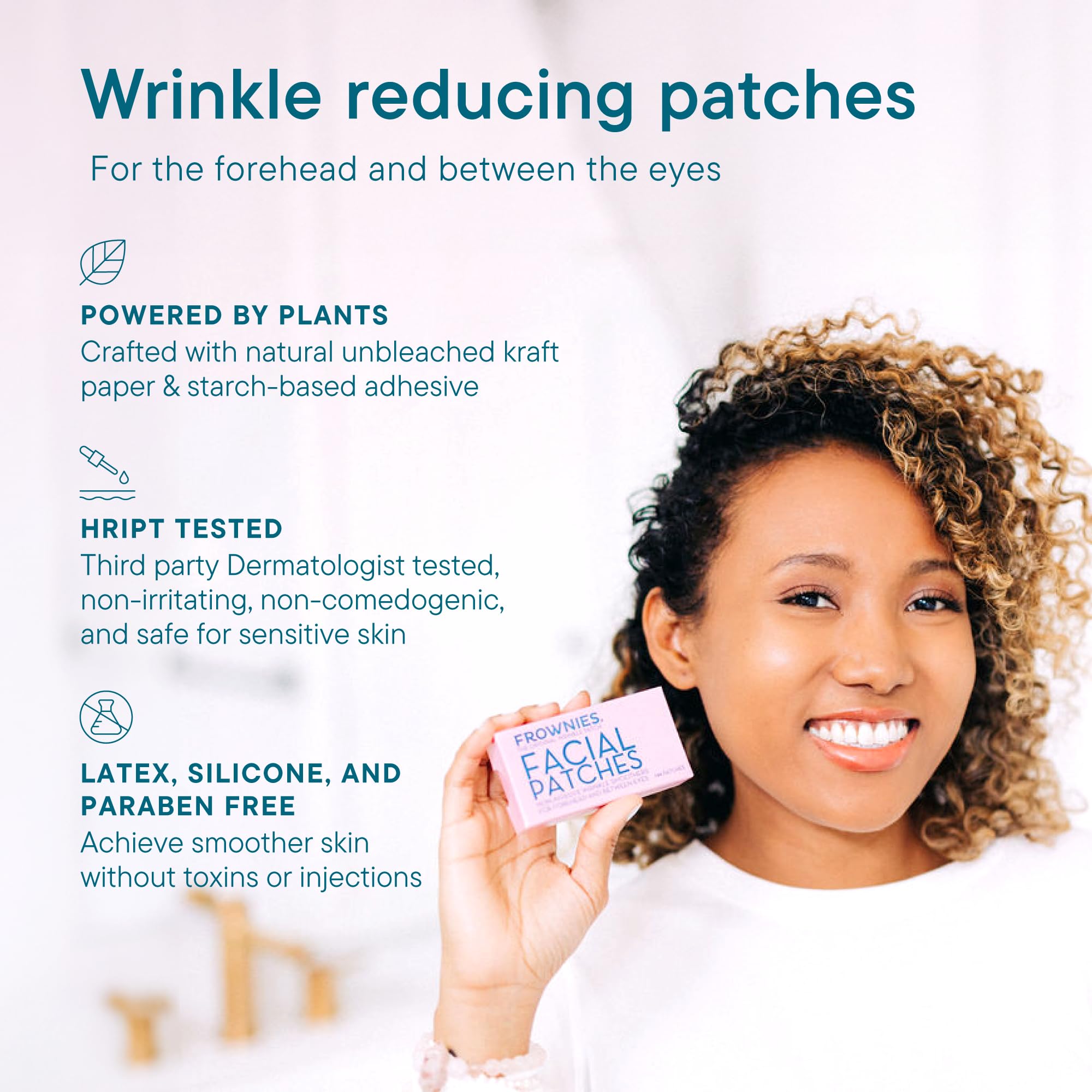 Frownies Forehead & Between the Eyes Wrinkle Patches, 144 Count | Overnight Patches for Forehead & 11 Lines