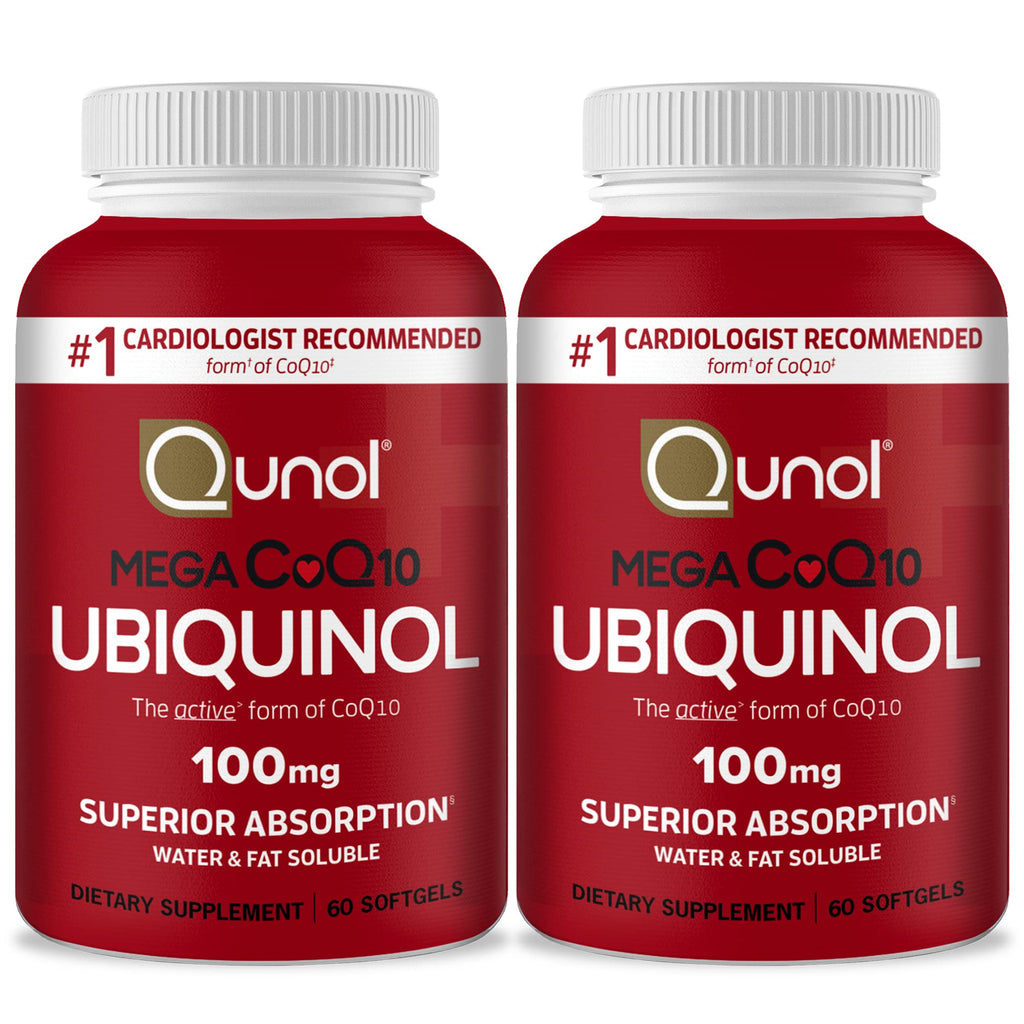 Qunol Mega Ubiquinol CoQ10 100mg, Superior Absorption, 120 Softgels | #1 Cardiologist Recommended Supplement for Heart Health, Coenzyme Q10 Supplement to support Vascular Health & Cellular Energy