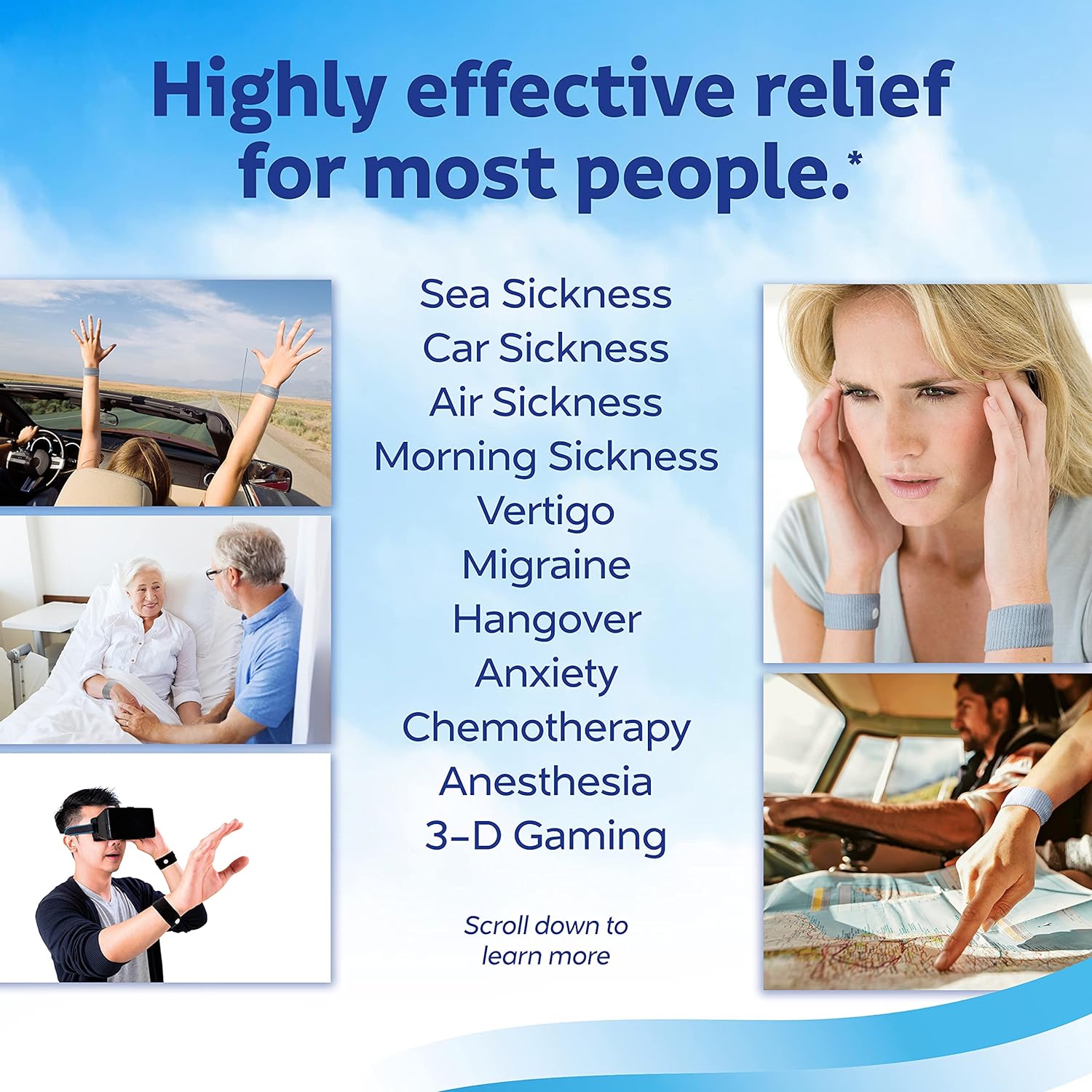 Buy now Sea-Band Anti-Nausea Acupressure Wristband for Motion & Morning Sickness, 1 Pair, Gray at indiglob india