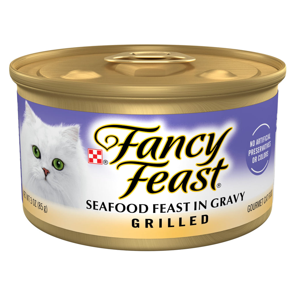 Purina Fancy Feast Grilled Seafood Feast Wet Cat Food in Gravy (24)3oz Cans