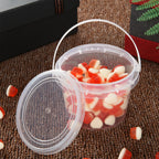 ZOEYES 50 PCS 10 oz Slime Containers with Lids and Handles, Plastic 300ml Storage Bucket Containers, Clear Slime Storage Case for Slime DIY Art Craft, Mini Toy, Pigment, Small Tools, Part Material