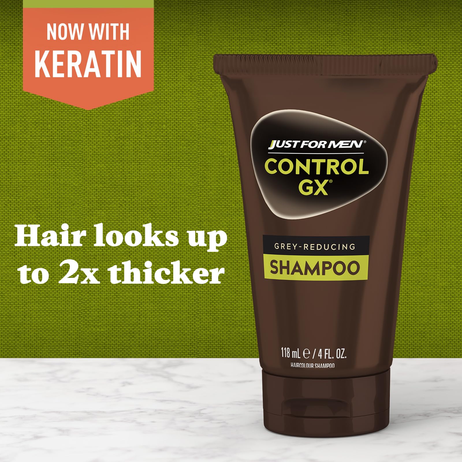 Just for Men Control GX Gray Reducing Shampoo, Keratin, 4 Fl Oz (1 Pack) | Control GX multi-patented formula gradually reduces gray with each shampoo. Keratin strengthens and thickens hair.