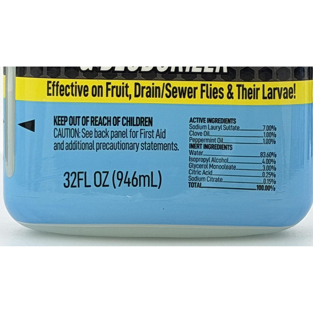 iFLO Bye Bye Fruit Fly Drain Cleaner & Eliminator, Mint Scent (1 Pack 32oz)