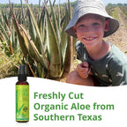 Buy now Seven Minerals, Travel Size Organic Aloe Vera Gel from freshly cut 100% Pure Aloe - 2 Fl Oz - HighestQuality, Texas grown, Vegan, Unscented - For Face, Skin, Hair, Sunburn relief (2 Fl Oz) at indiglob india