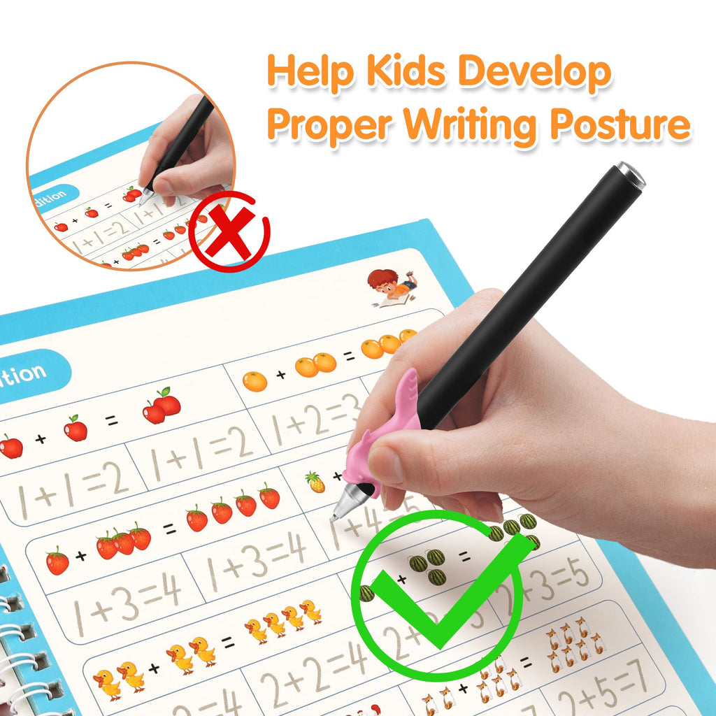Magic Grooved Writing Practice Books, Grooved Handwriting Practice for Kids