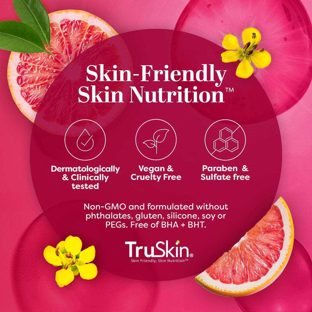 TruSkin Vitamin C Super Serum for Face, 5 Skin Benefits, 2 fl oz | Vitamin C, Retinol, Niacinamide, Hyaluronic Acid and Squalane to brighten, firm, smooth, hydrate, and refine skin