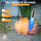 Propane Torch Kit Weed Burner 1,800,000 BTU, Built-in Igniter, 10FT Hose