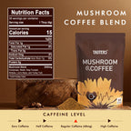 Mushroom Coffee | Enhanced Focus, Boosted Immunity, Improved Energy | 6 Adaptogenic Mushrooms: Cordyceps, Reishi, King Trumpet, Shiitake, Lion's Mane & Turkey Tail | 30 Servings