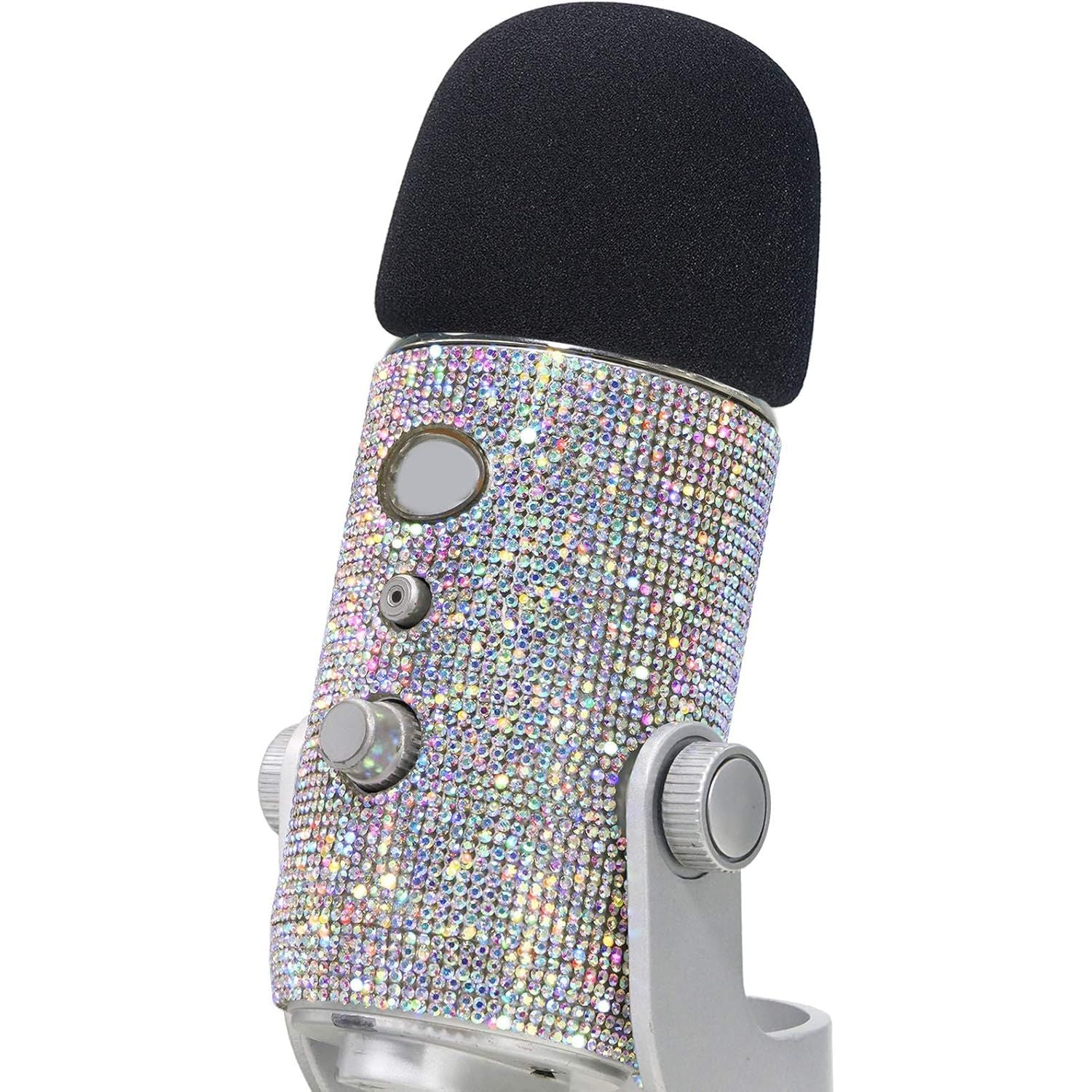Buy now YOUSHARES 2PCS Blue Yeti Pop Filter for Blue Yeti Microphone, Yeti Foam Windscreen with Dead Cat Blue Yeti Mic Cover for Yeti Mic and Blue Yeti Pro USB Microphone Mic Foam with Shiny Skin-Silver at indiglob india