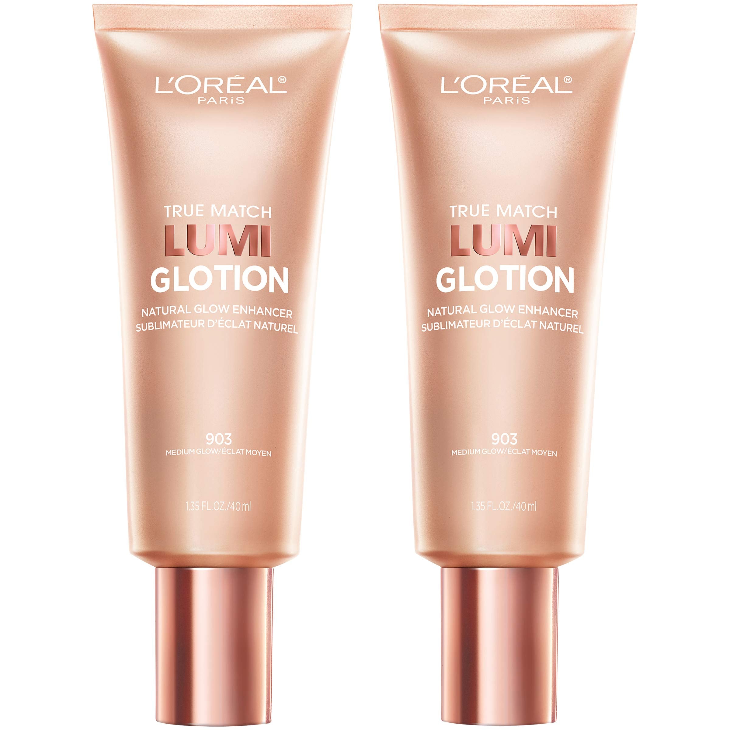 Buy now L'Oreal Paris Makeup True Match Lumi Glotion, Natural Glow Enhancer, Illuminator Highlighter, Bronzing Drops For a Sun-Kissed Glow, 902 Light 1.35 Fl Oz (Pack of 2) Medium at indiglob india