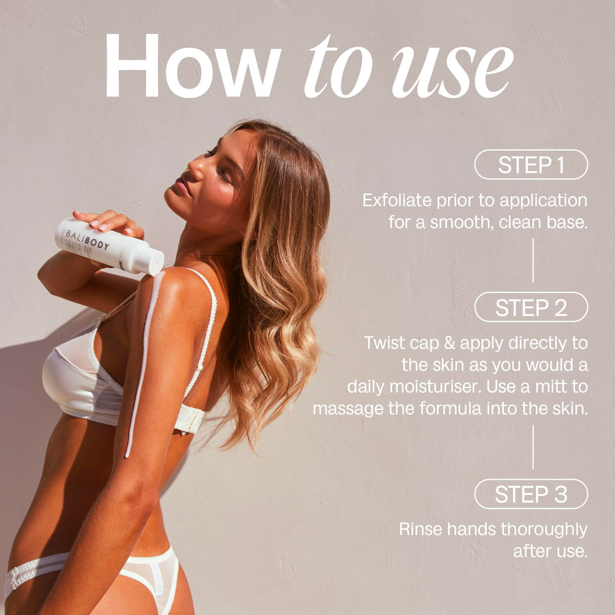 Bali Body Self Tan Milk, Buildable Long-Lasting Gradual Tanning Lotion & Vegan Self Tanner, Lightweight Hydrating Formula, Streak-Free Natural Glow, Cruelty-Free Australian Made, 240ml/8.1 fl oz