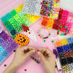 5 Boxes Bracelet Making Kit Pony Beads, 96 Colors Kandi Beads for Bracelets