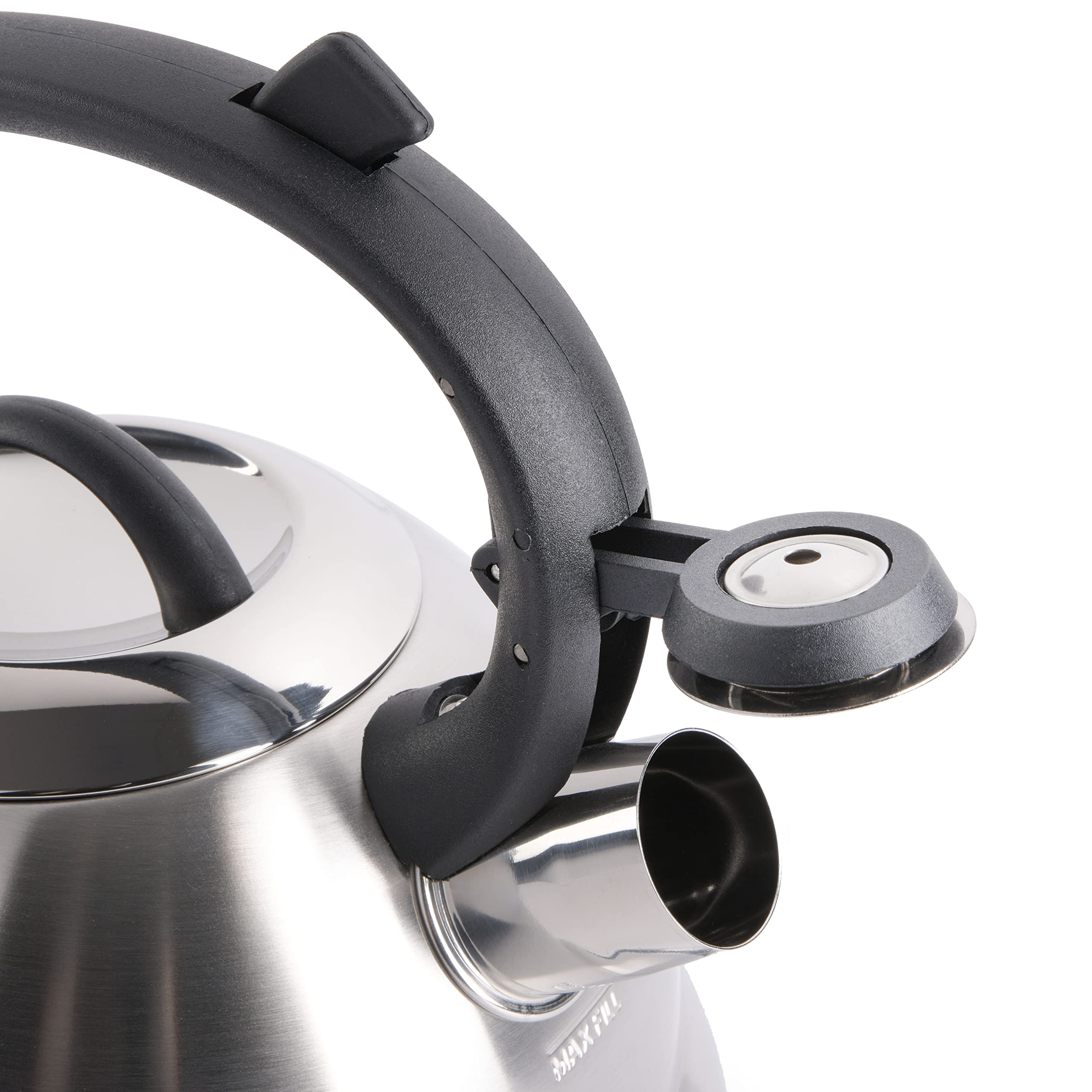 Buy now Mr. Coffee Flintshire 1.75-Quart Stainless Steel Whistling Tea Kettle â€“ Brushed Satin Finish Stove-Top Kettle for Boiling Water at indiglob india